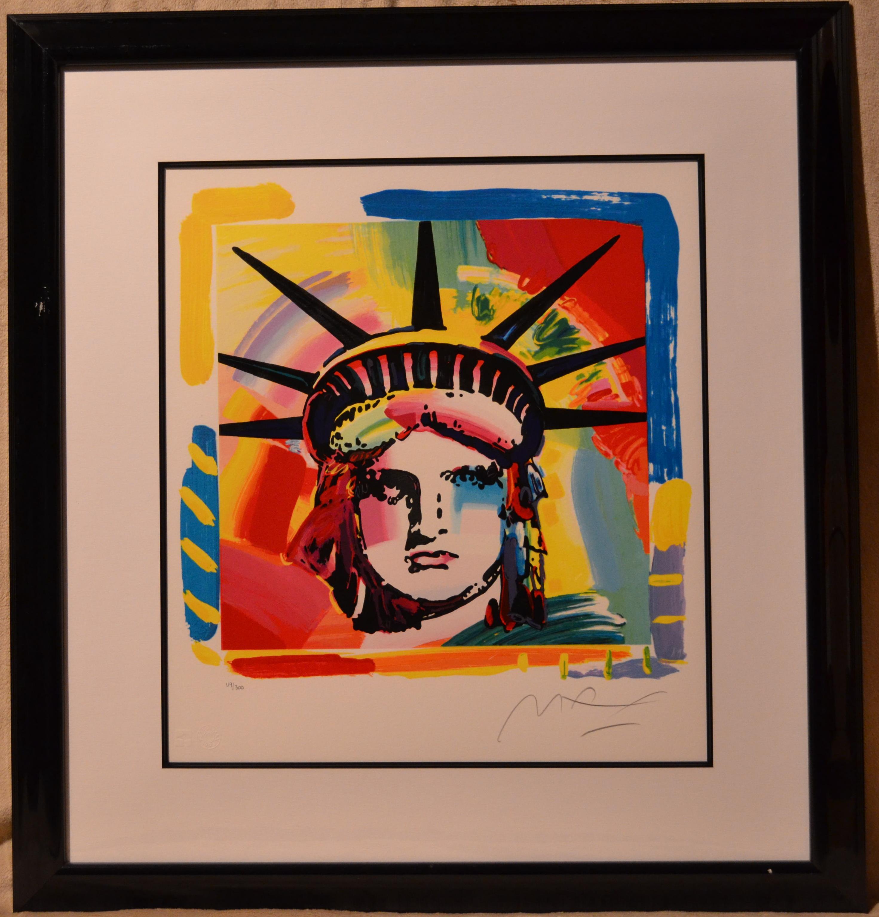 -- Liberty Head (The Complete Set of 4 Hand-Signed  and Numbered Color Lithographs) by Peter Max
-- Comes with a certificate of authenticity for the suite
-- High quality frames are included
