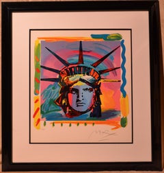 Liberty Head (The Complete Set of 4 Hand-Signed Color Lithographs) by Peter Max