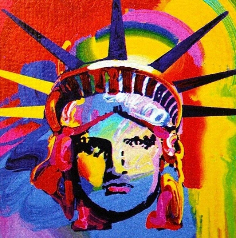 Liberty Head VIII (Mini) Limited Edition Lithograph, Peter Max - Signed For Sale 1