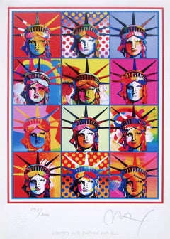 Liberty and Justice for All, Peter Max - SIGNED