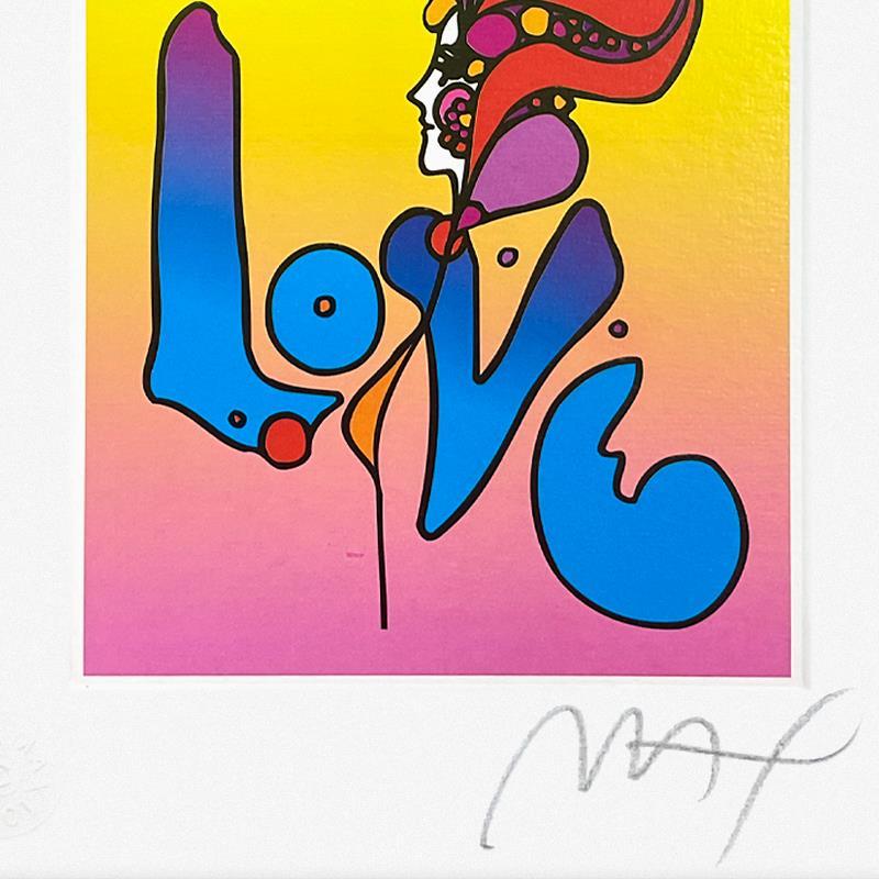  Lithographie encadrée Love, édition limitée - Print de Peter Max