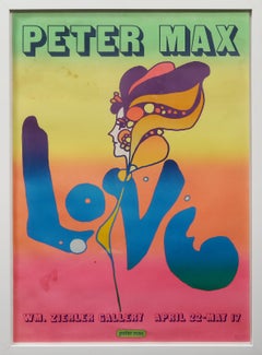 Vintage Love, Pop Art Poster mounted to linen by Peter Max