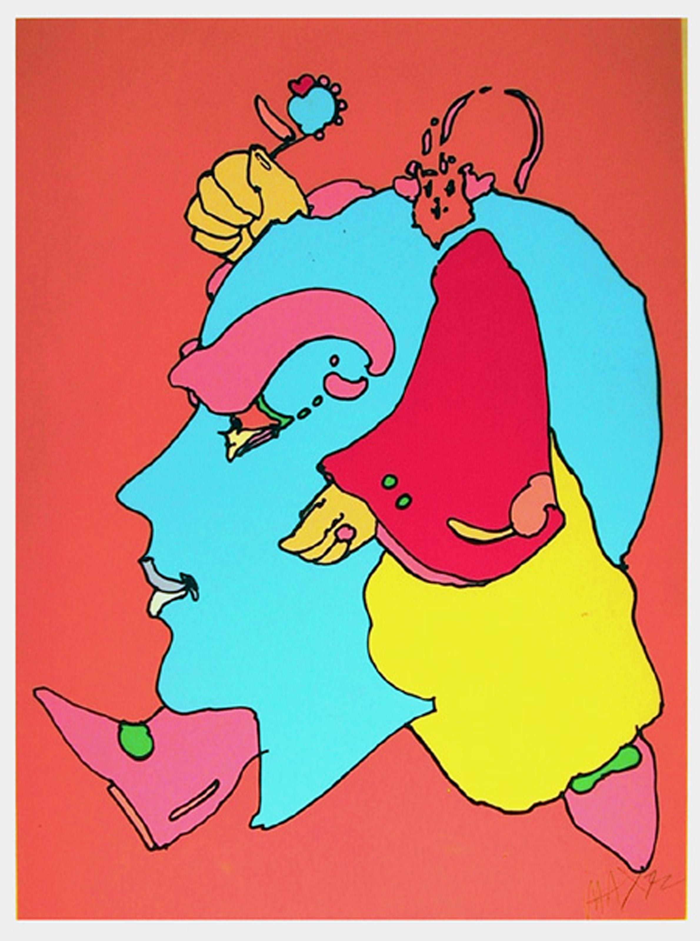 Marching Head, Psychedelic Art Screenprint by Peter Max