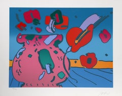 Marilyn
s Flowers, Pop Art Lithograph by Peter Max