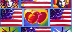 Max, 4 Liberty Heads, Hand Signed, Official Edition, Peter Max (after)
