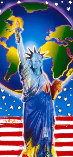 Max, 9-11, Pace in Terra, Firmato a mano, Edizione ufficiale, Peter Max (dopo)