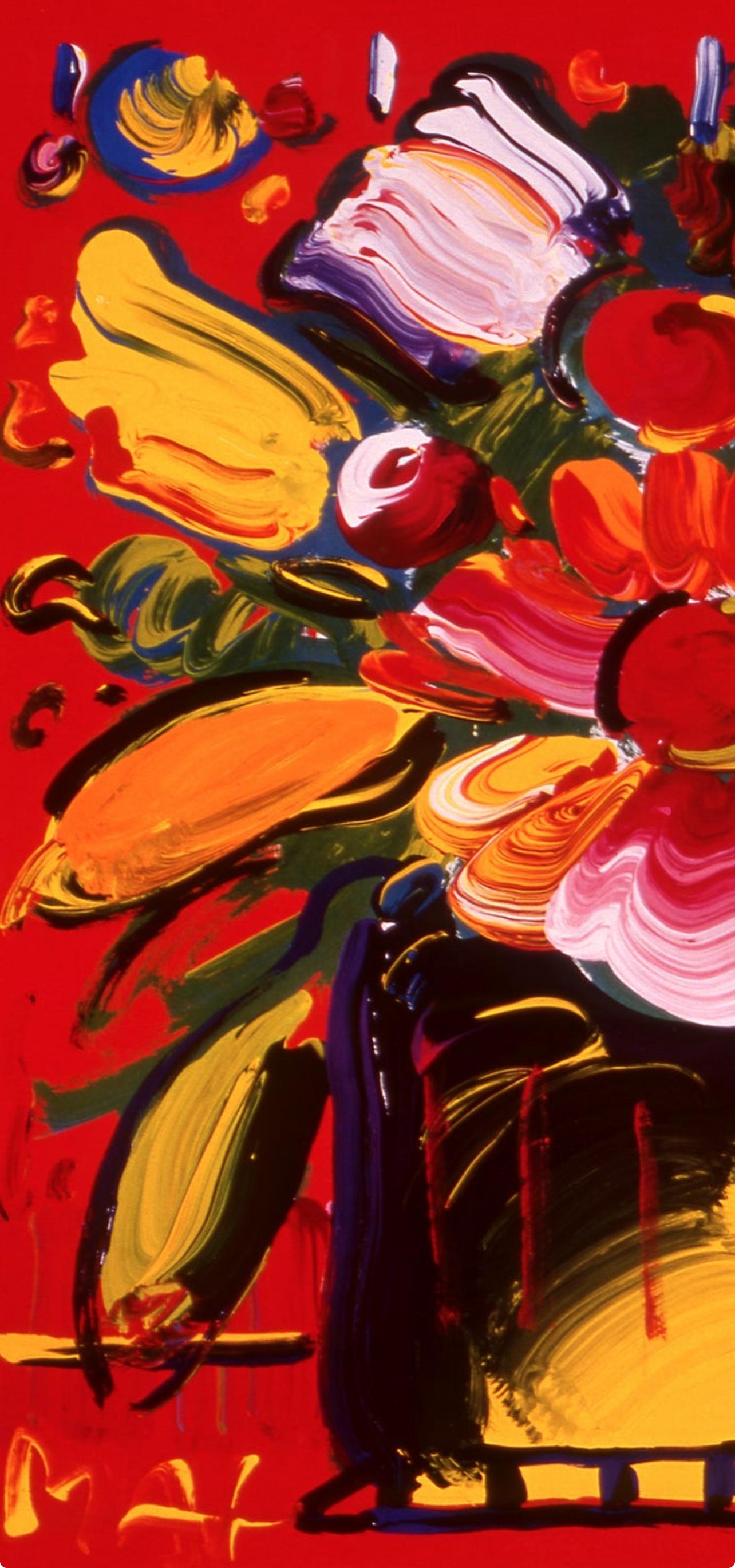 Max, Abstract Flowers, Hand Signed, Official Edition, Peter Max (after) For Sale 2