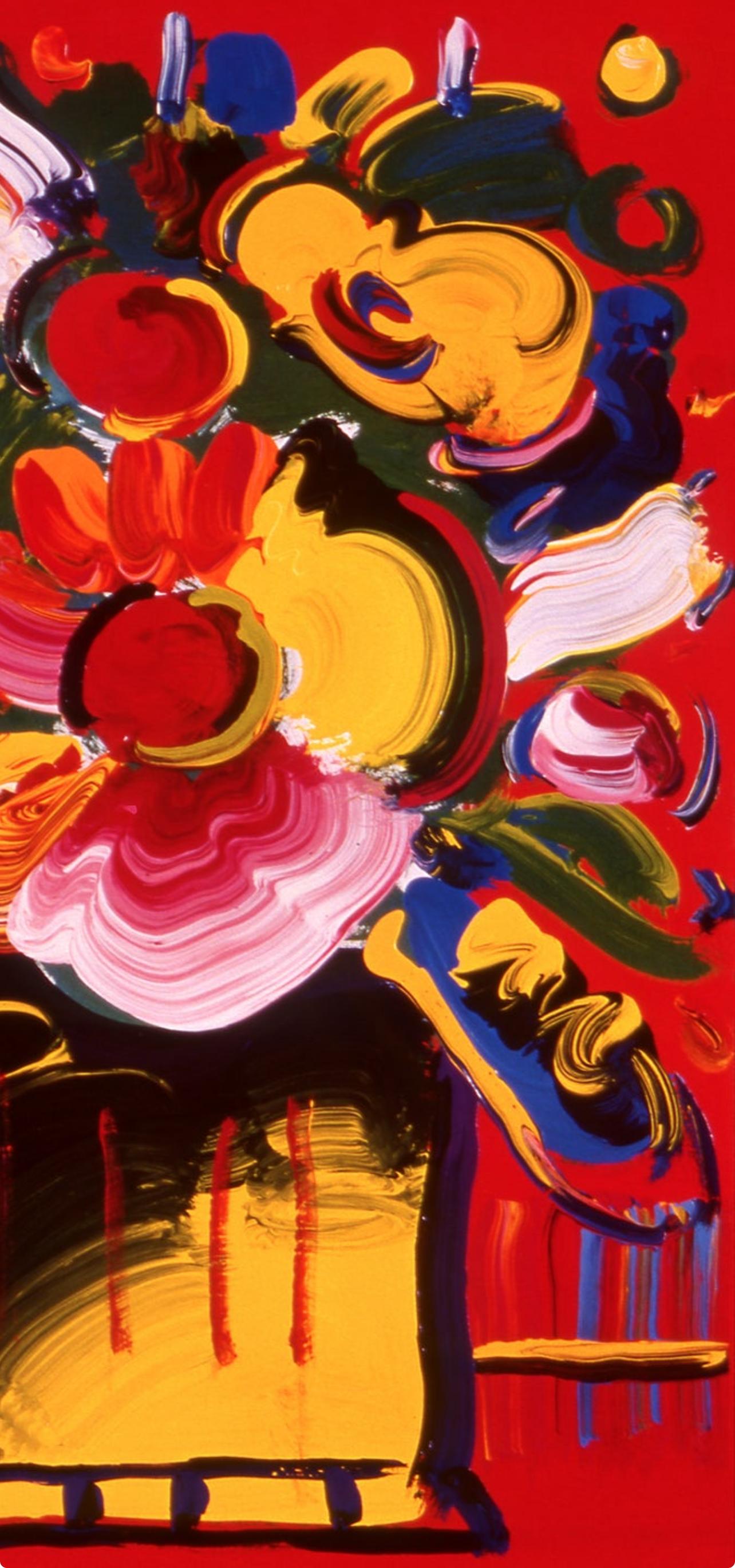 Max, Abstract Flowers, Hand Signed, Official Edition, Peter Max (after) For Sale 3