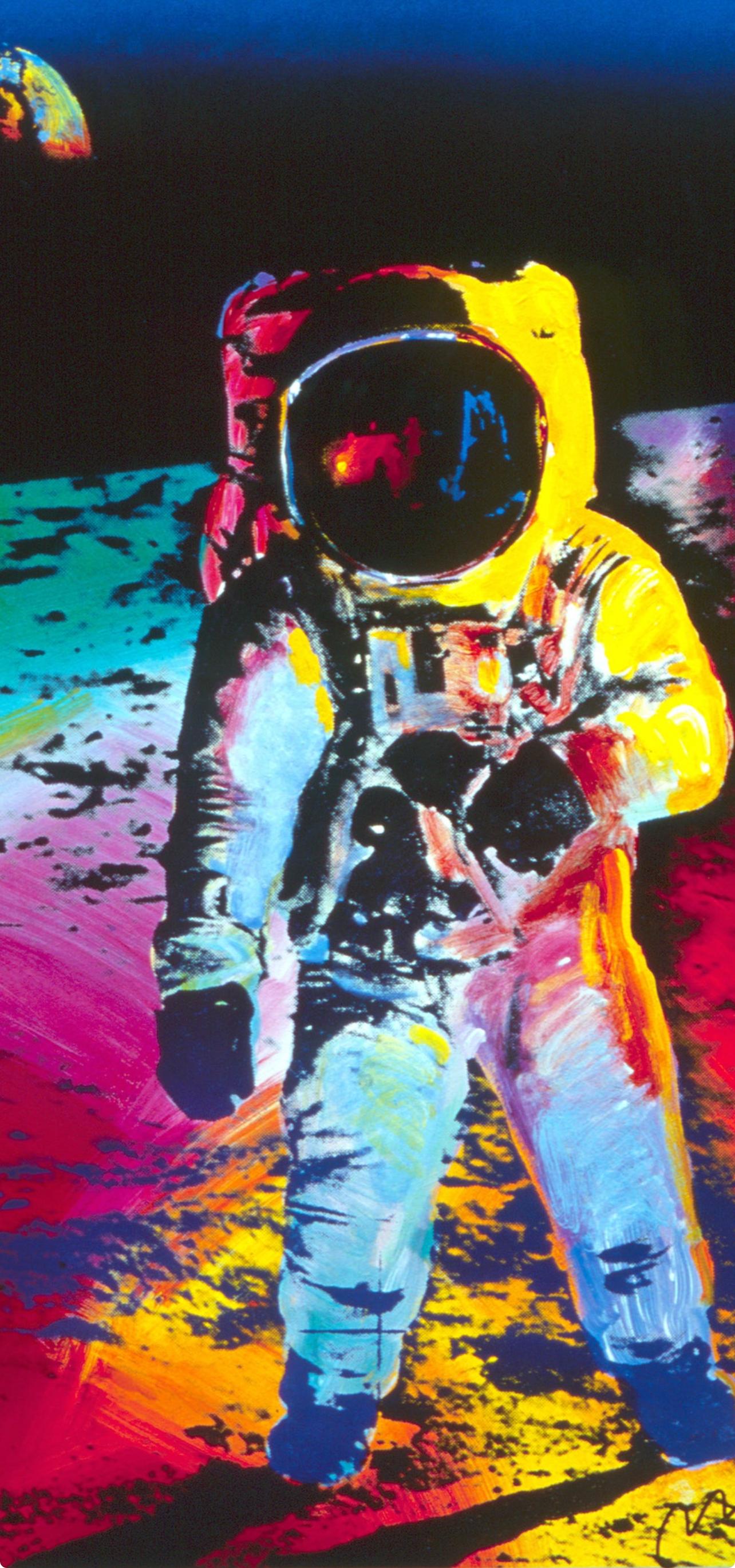 Max, Apollo 11-Walking On The Moon, Hand Signed, Peter Max (after) For Sale 1