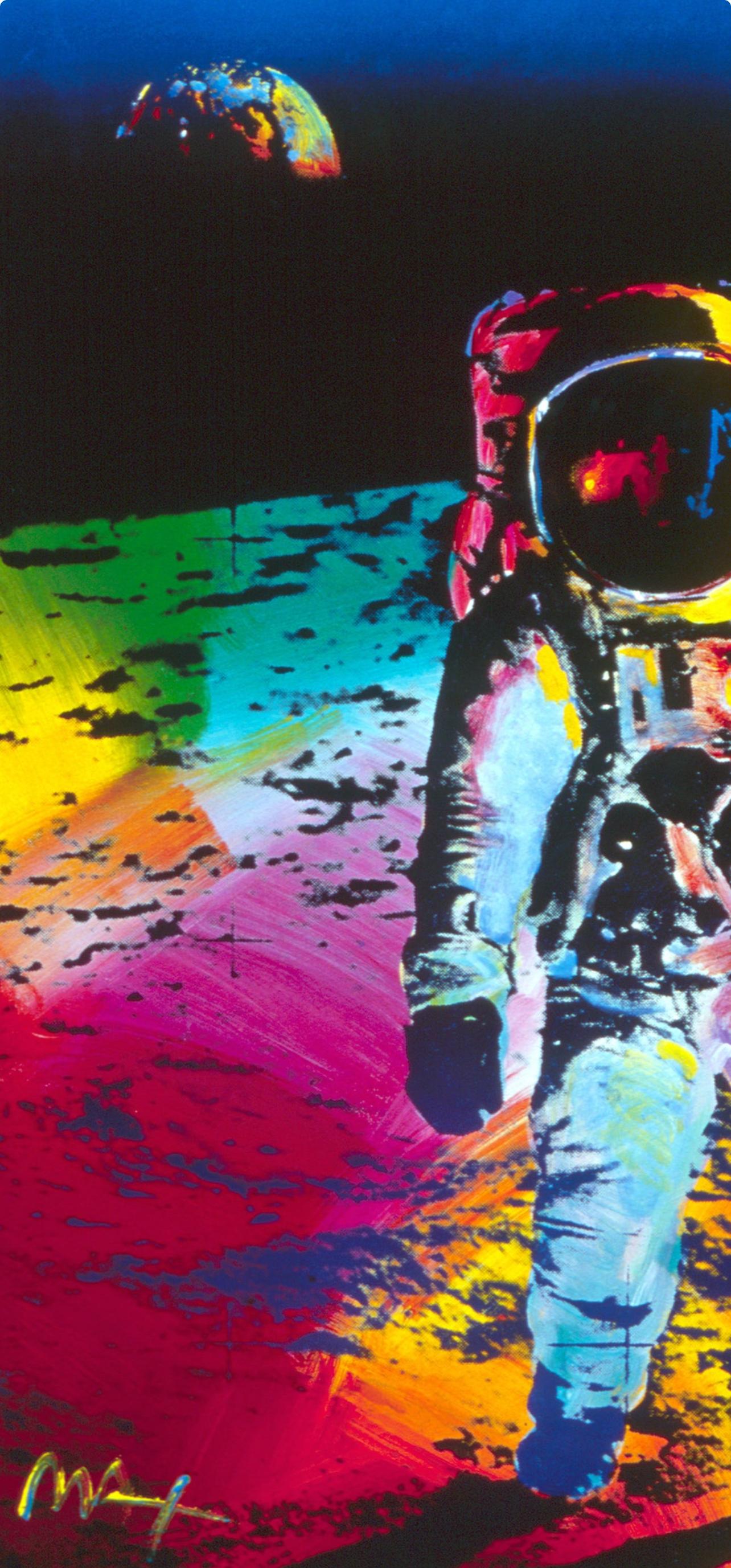 Max, Apollo 11-Walking On The Moon, Hand Signed, Peter Max (after) For Sale 2