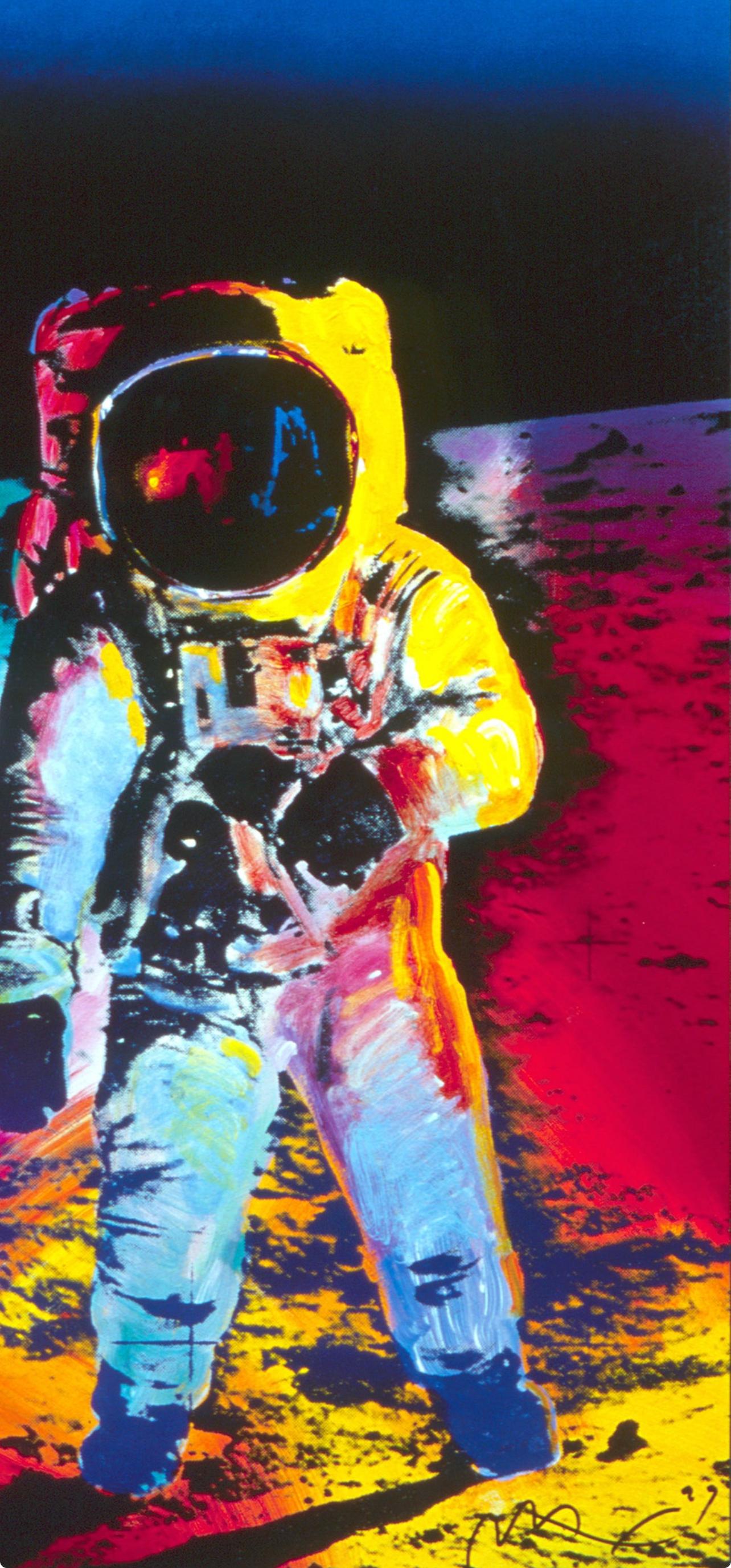 Max, Apollo 11-Walking On The Moon, Hand Signed, Peter Max (after) For Sale 3