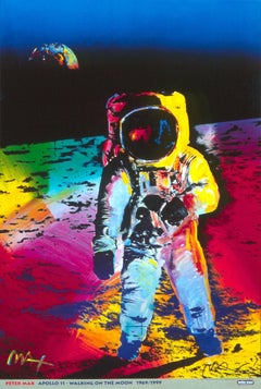 Max, Apollo 11 - Camminare sulla Luna, firmato a mano, Peter Max (dopo)
