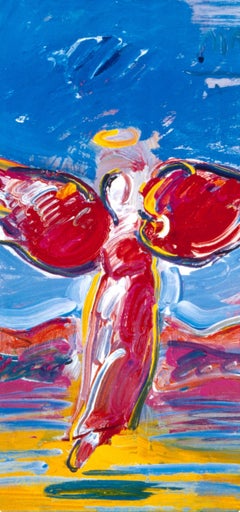 Max, Ascending Angel, Hand Signed, Official Edition, Peter Max (after)