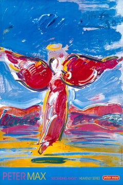 Max, Ascending Angel, signé à la main, édition officielle, Peter Max (d'après)
