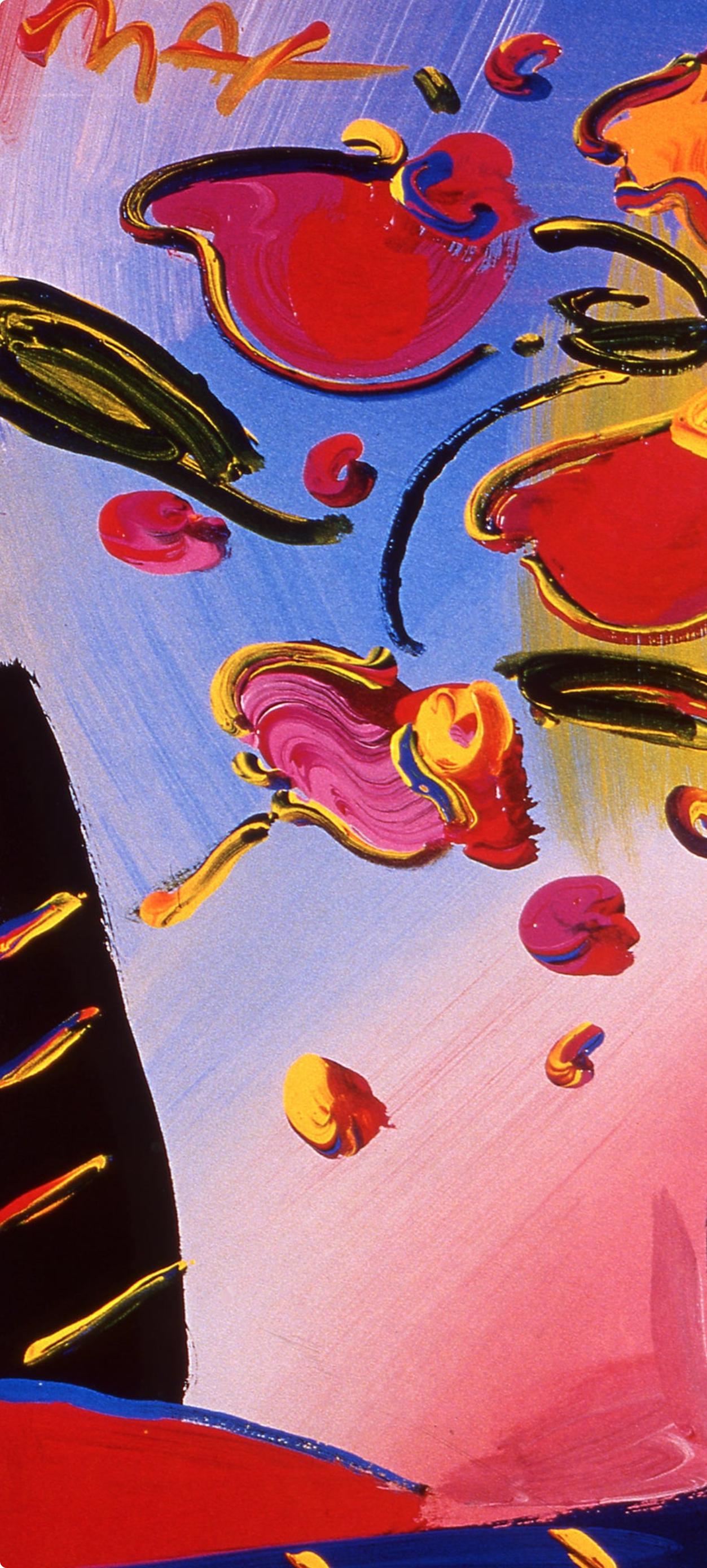 Max, Faciliti-Link Flowers, Hand Signed, Official Edition, Peter Max (after) For Sale 3