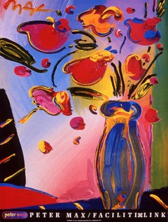Max, Faciliti-Link Flowers, Hand Signed, Official Edition, Peter Max (after)