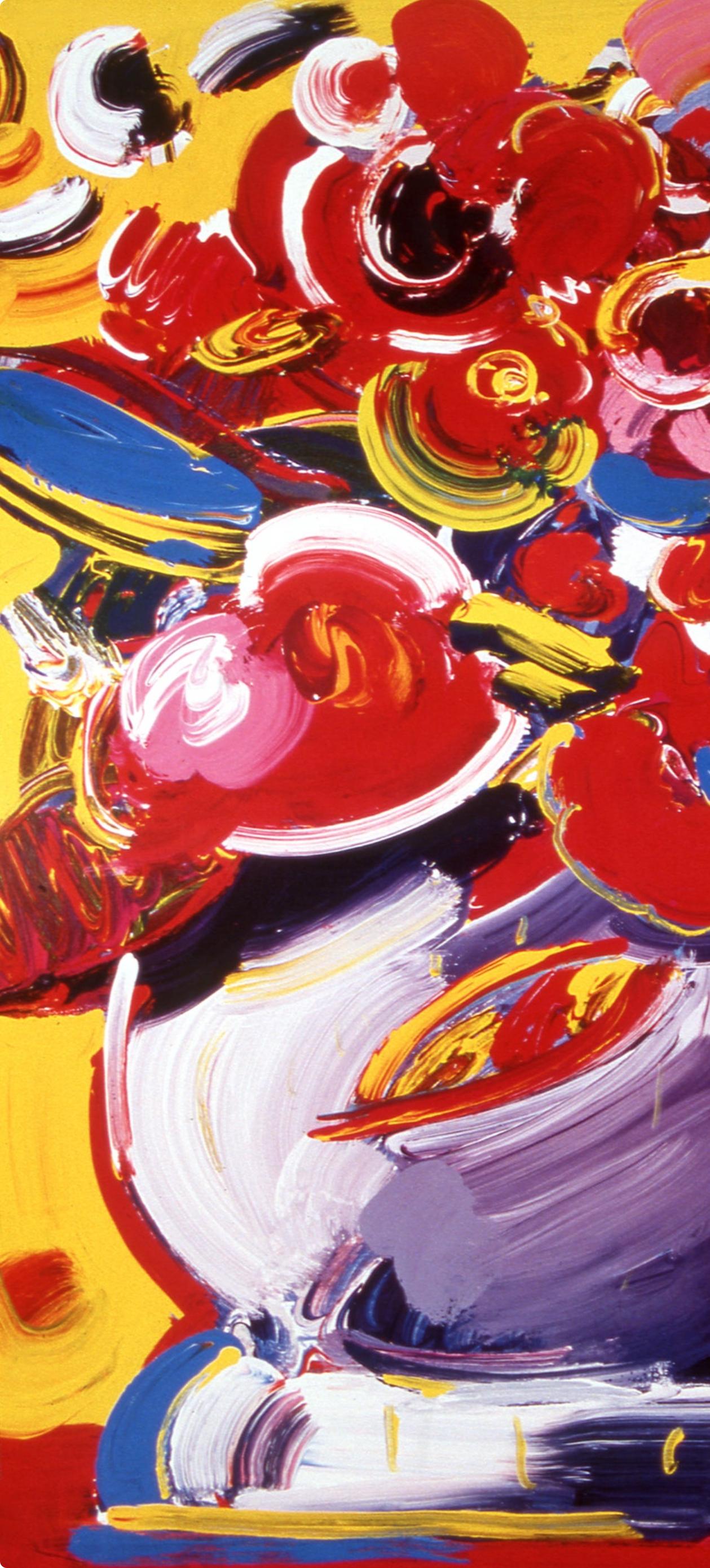Max, Flowers II - Neo-Fauve, signé à la main, édition officielle, Peter Max (d'après) en vente 2