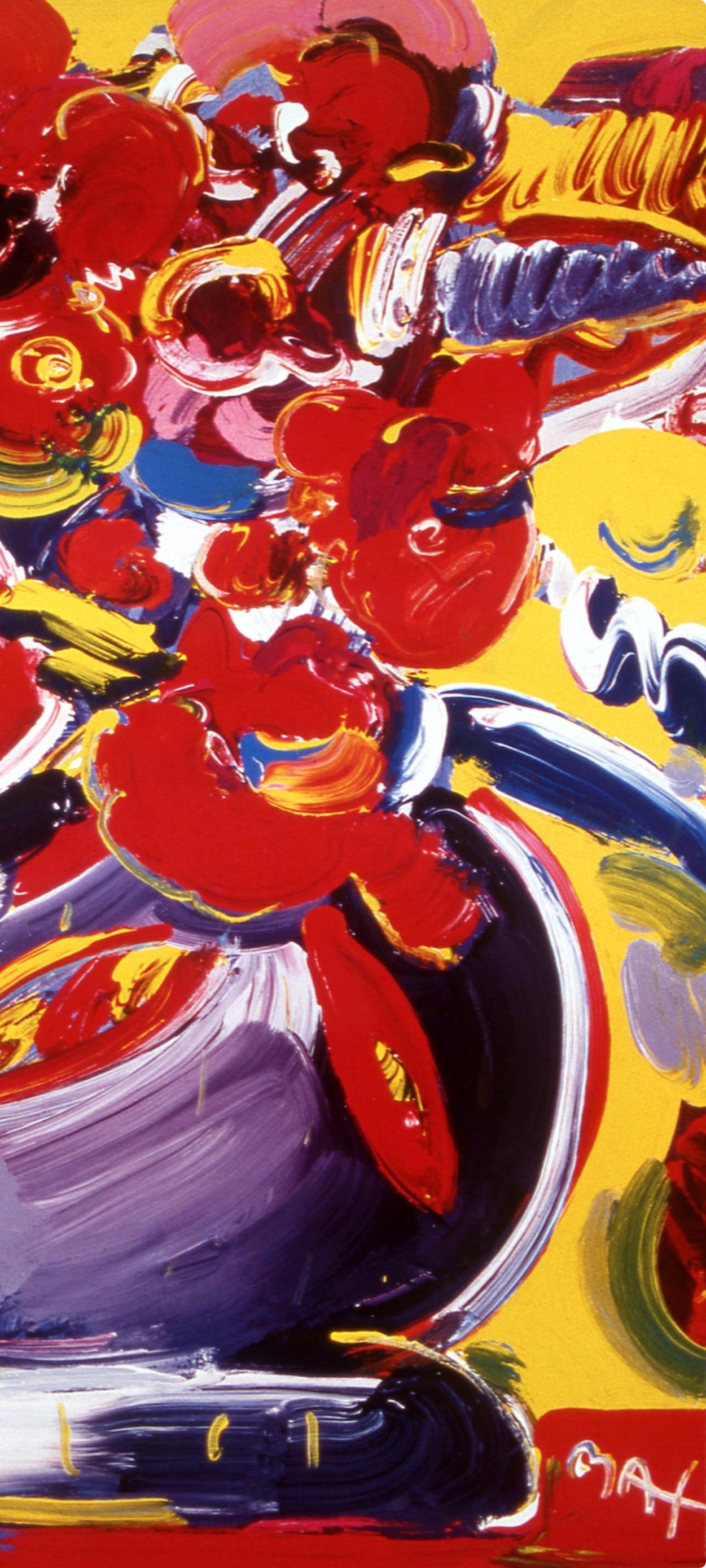 Max, Flowers II - Neo-Fauve, signé à la main, édition officielle, Peter Max (d'après) en vente 3