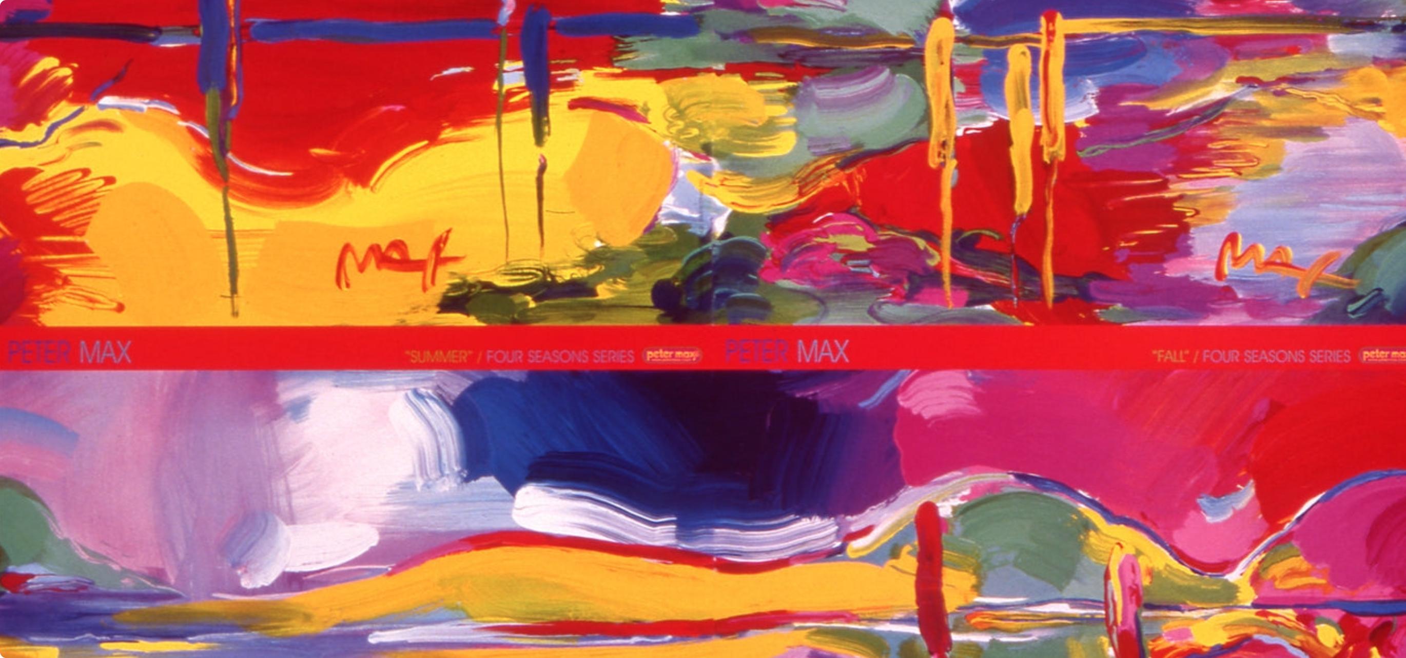 Max, Four Seasons Series, signé à la main, édition officielle, Peter Max (d'après) en vente 3
