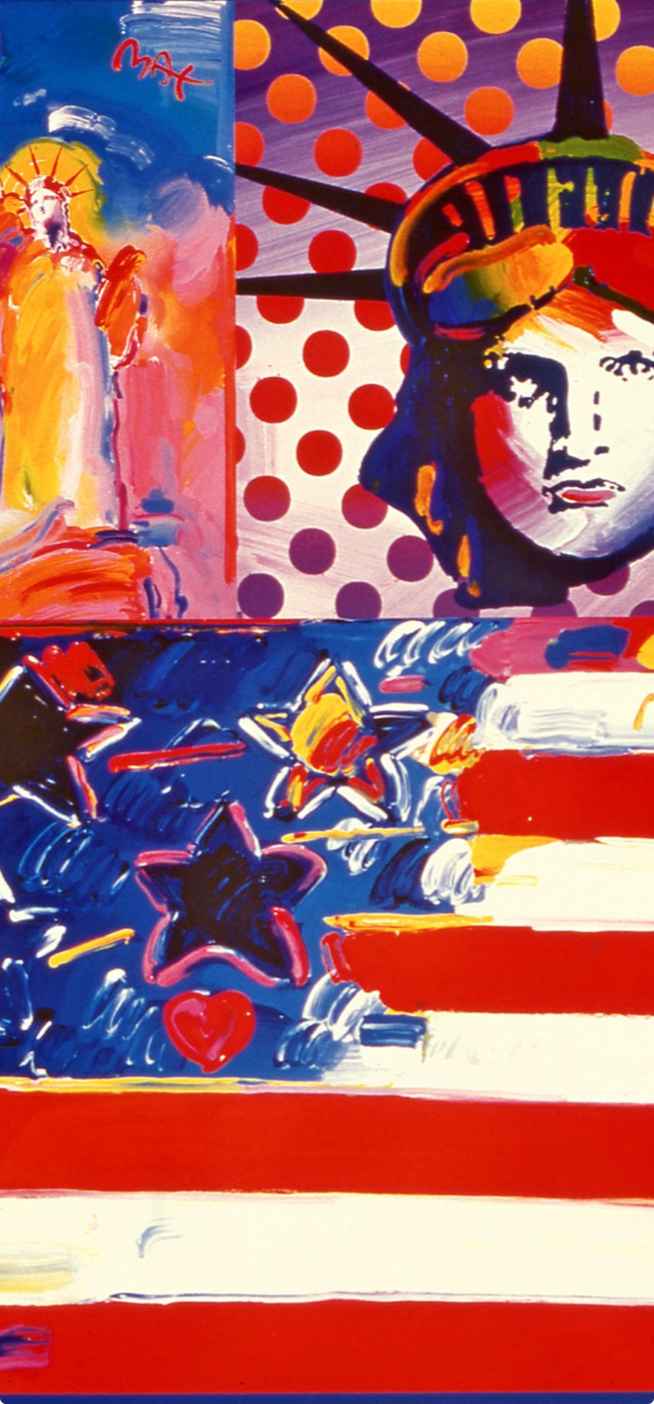 Max, God Bless America, Hand Signed, Official Edition, Peter Max (after) For Sale 3