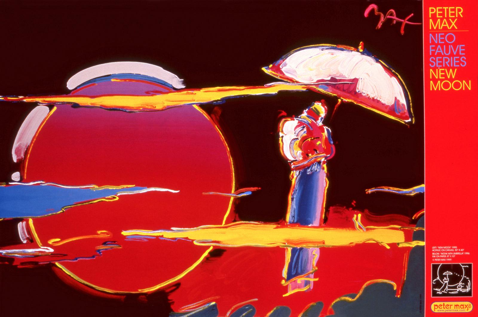 Max, New Moon, Hand Signed, Official Edition, Peter Max (after)