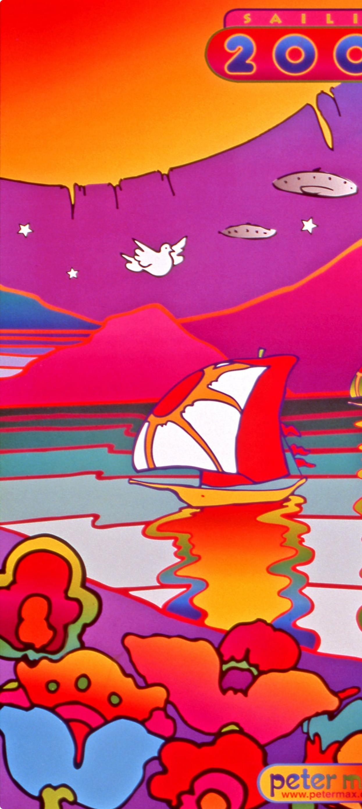 Max, Sailing 2000, Hand Signed, Official Edition, Peter Max (after) For Sale 2