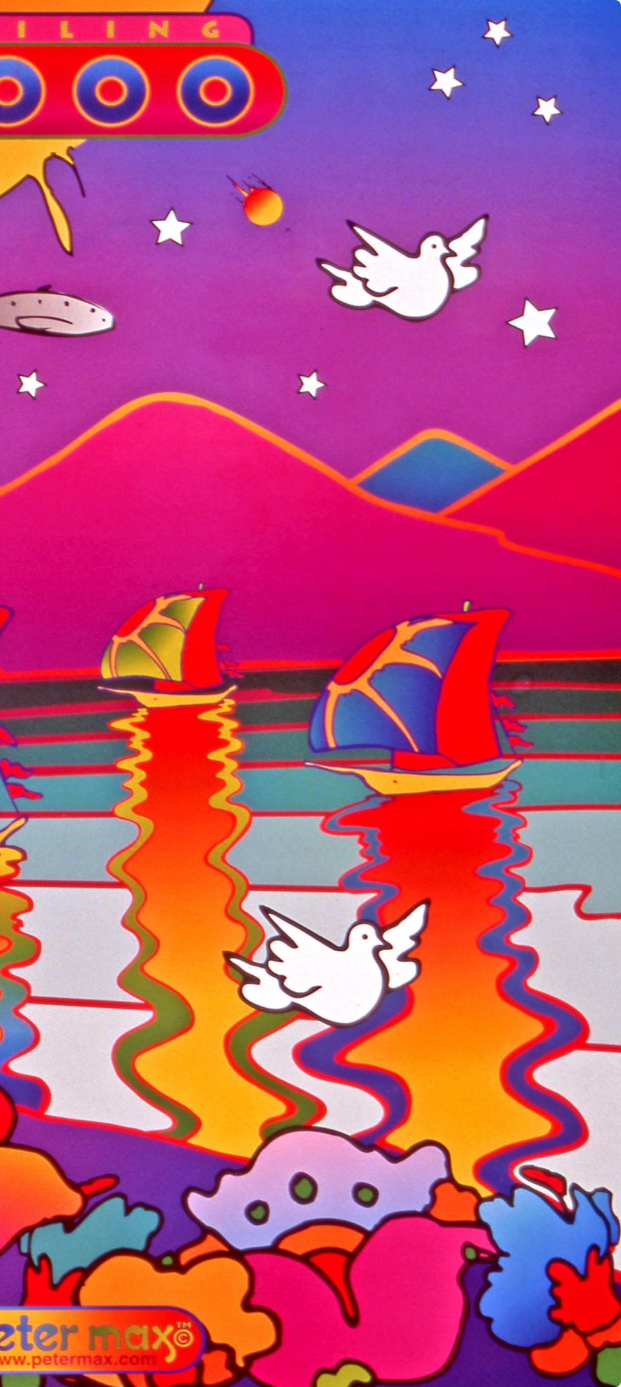 Max, Sailing 2000, Hand Signed, Official Edition, Peter Max (after) For Sale 3