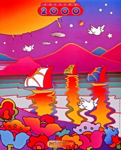 Max, Sailing 2000, firmato a mano, edizione ufficiale, Peter Max (dopo)