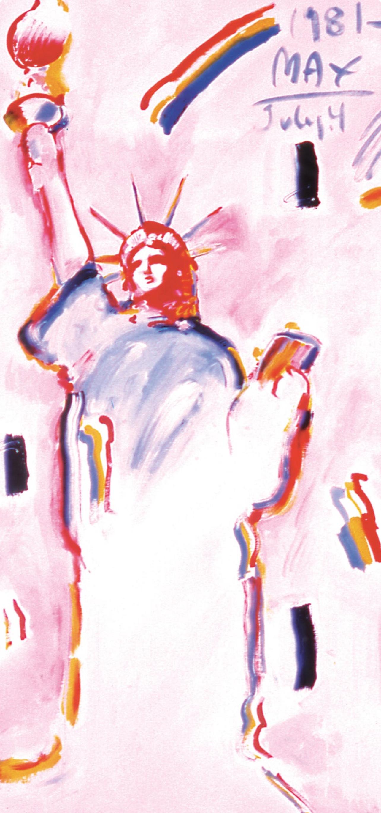 Max, Statue of Liberty II, Hand Signed, Official Edition, Peter Max (after) For Sale 1