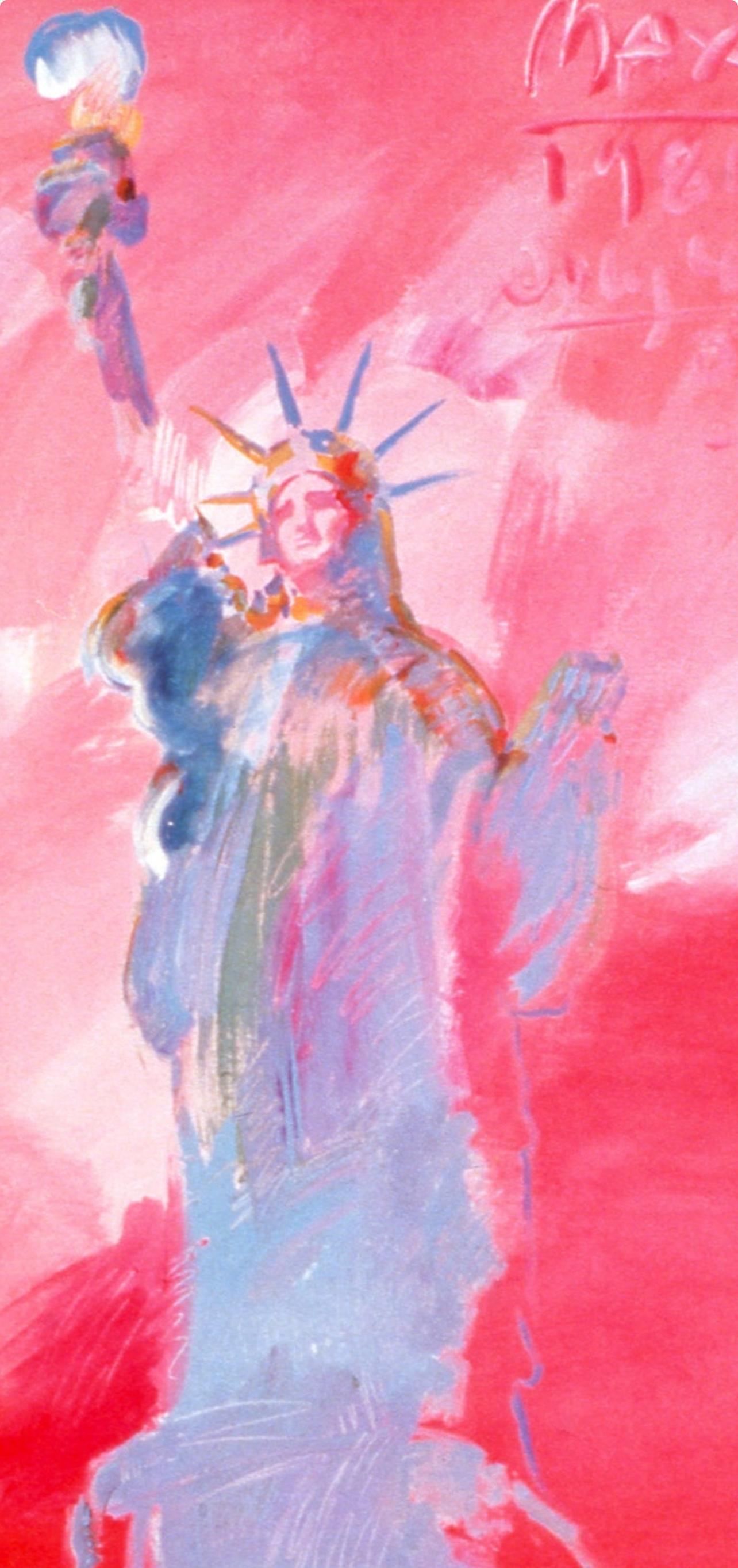 Max, Statue of Liberty V, Hand Signed, Official Edition, Peter Max (after) For Sale 1