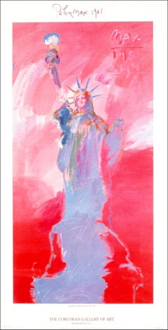 Max, Statue of Liberty V, Hand Signed, Official Edition, Peter Max (after)