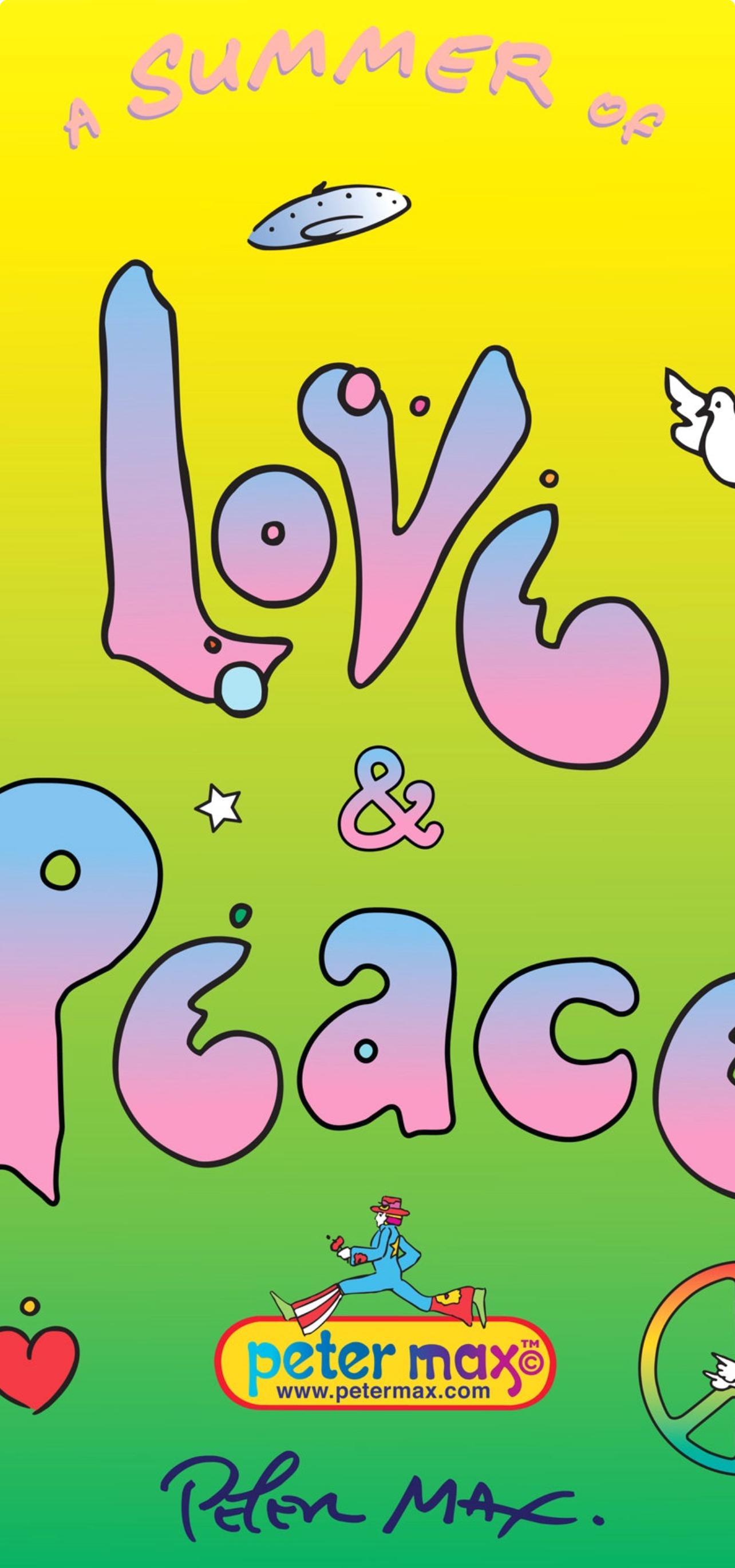 Max, Summer of Love & Peace, signé à la main, édition officielle, Peter Max (d'après) en vente 1
