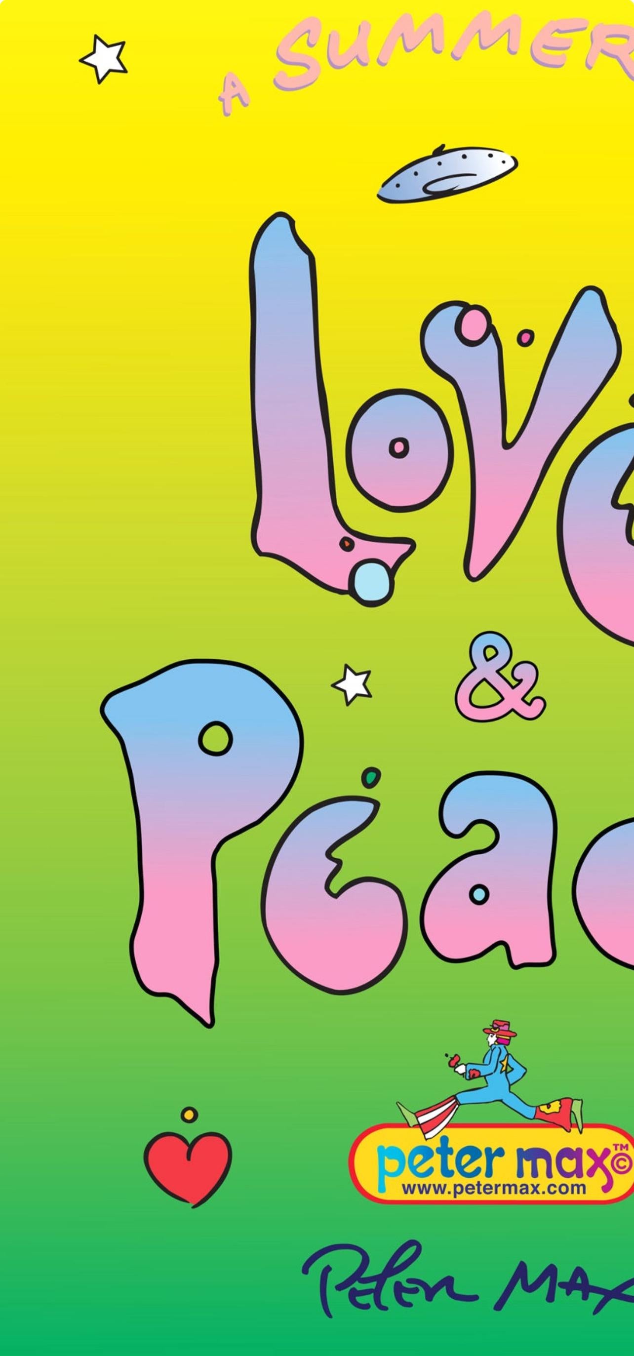 Max, Summer of Love & Peace, signé à la main, édition officielle, Peter Max (d'après) en vente 2