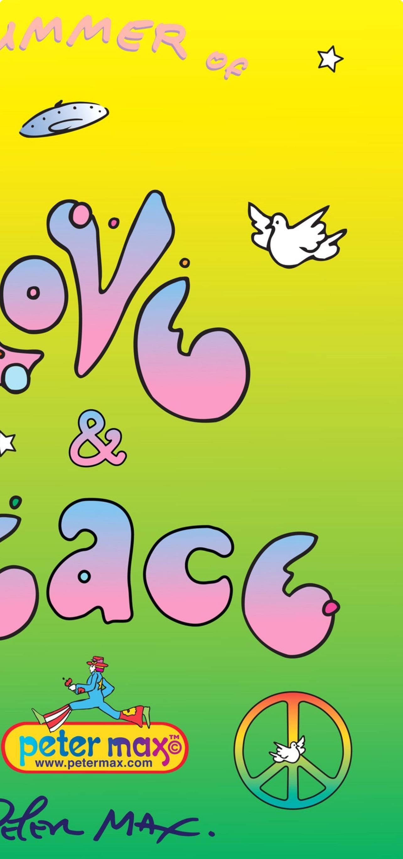 Max, Summer of Love & Peace, signé à la main, édition officielle, Peter Max (d'après) en vente 3