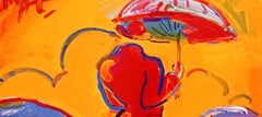 Max, Umbrella Man at Sea, Hand Signed, Official Edition, Peter Max (after)