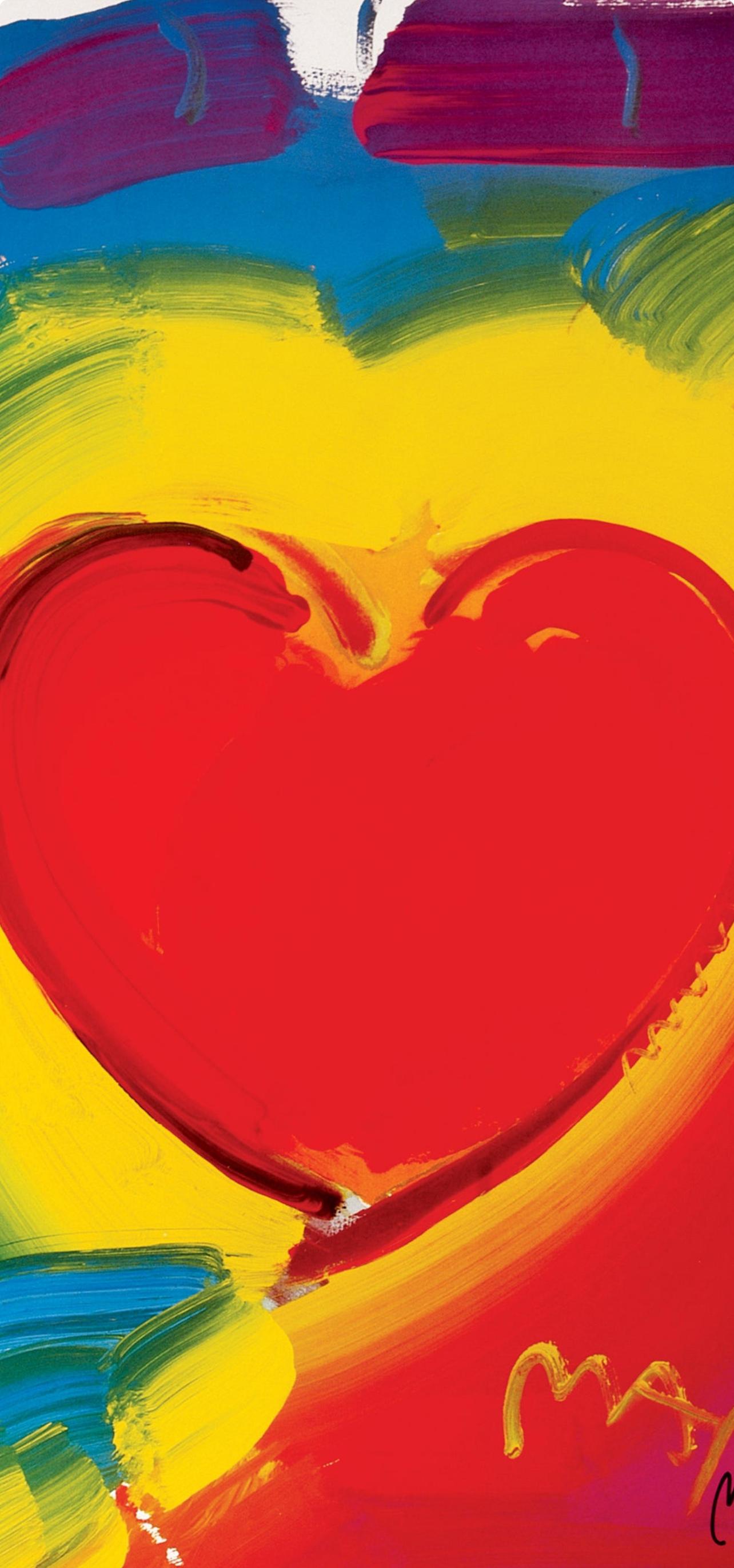 Max, Valentine Heart, Hand Signed, Official Edition, Peter Max (after) For Sale 1