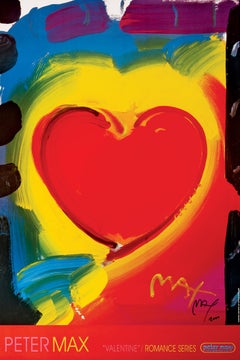 Max, Cuore di Valentin, firmato a mano, edizione ufficiale, Peter Max (dopo)