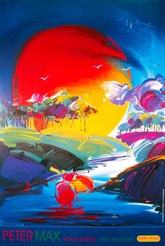 Max, Senza Frontiere, Firmato a mano, Edizione Ufficiale, Peter Max (dopo)