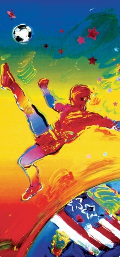 Max, Coupe du monde 94, signé à la main, édition officielle, Peter Max (d'après)