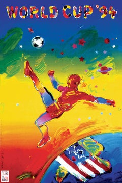 Max, Coppa del Mondo '94, Firmato a mano, Edizione ufficiale, Peter Max (dopo)