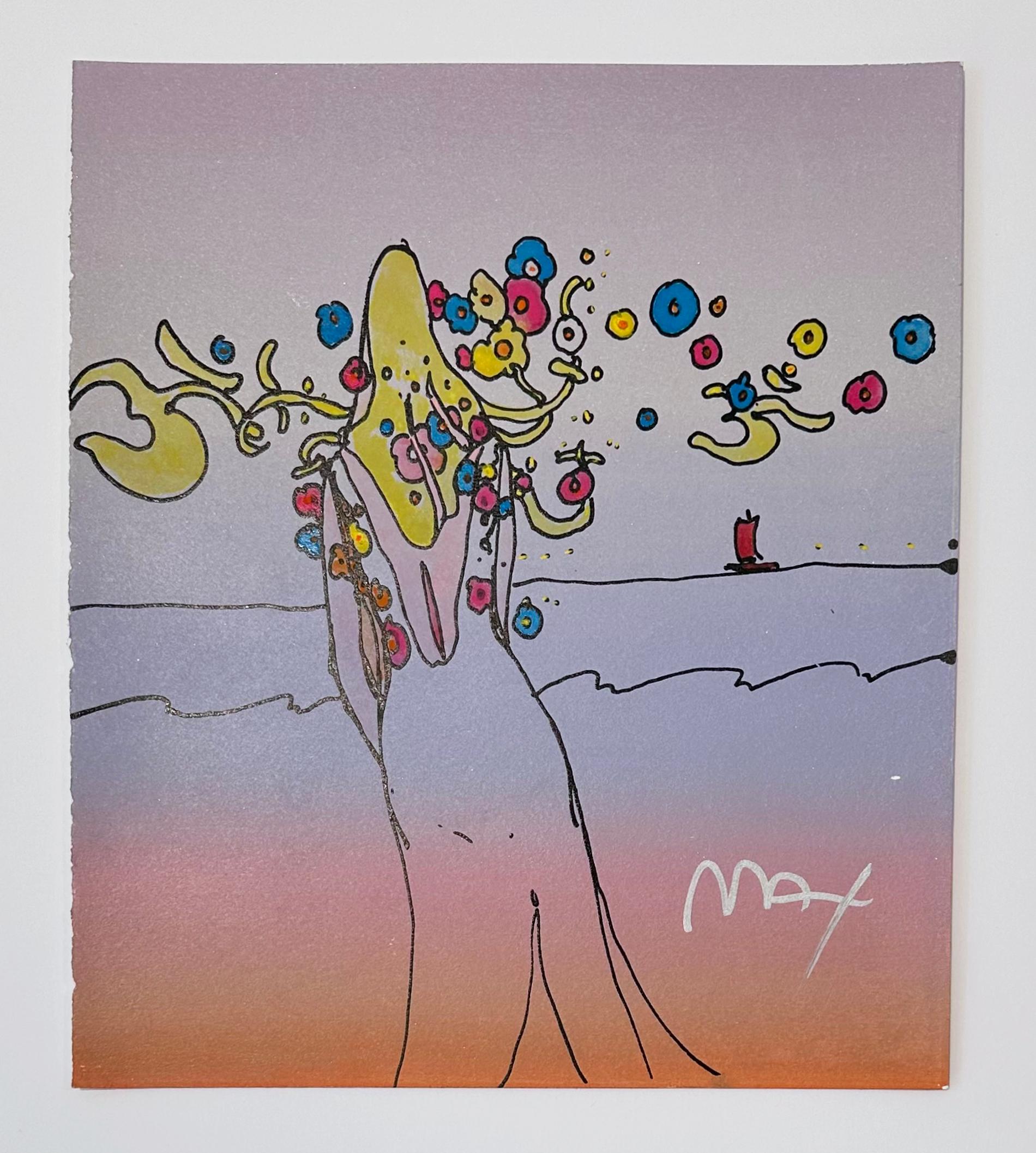Mermaid with Sailboat - Print by Peter Max