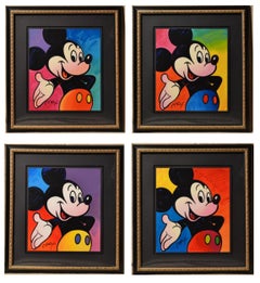 Mickey Mouse, Psychedelic Pop Art-Raumteilerdrucke von Peter Max