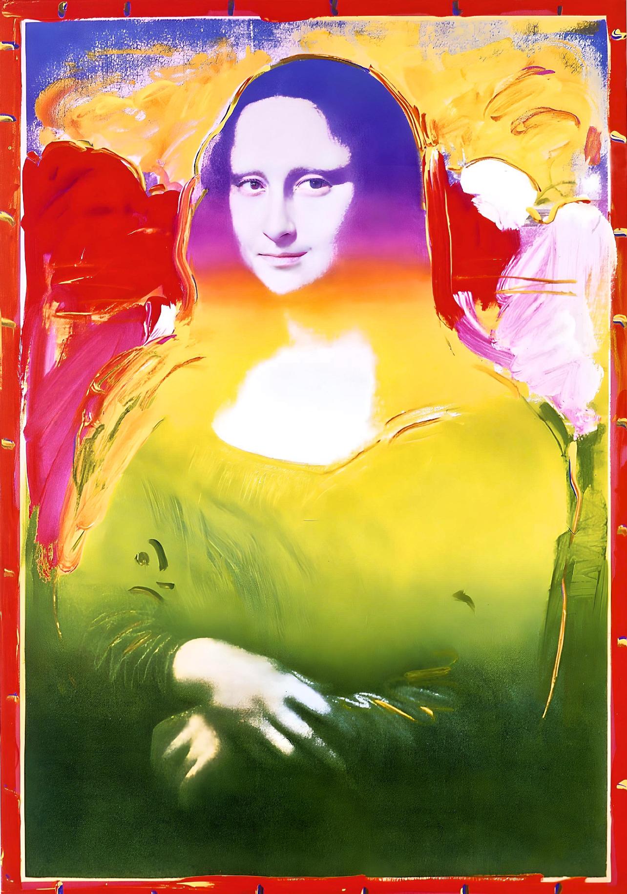 Künstler: Peter Max (1937)
Titel: Mona Lisa II
Jahr: 2003
Auflage: 500/500, plus Probedrucke
Medium: Lithographie auf Arches-Papier
Größe: 16 x 11 Zoll
Zustand: Ausgezeichnet
Beschriftung: Signiert und nummeriert vom Künstler.
Anmerkungen: