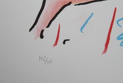 Monk and Vase, Psychedelic Art Lithograph by Peter Max