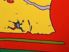 Moving with Father, Silkscreen by Peter Max 1972