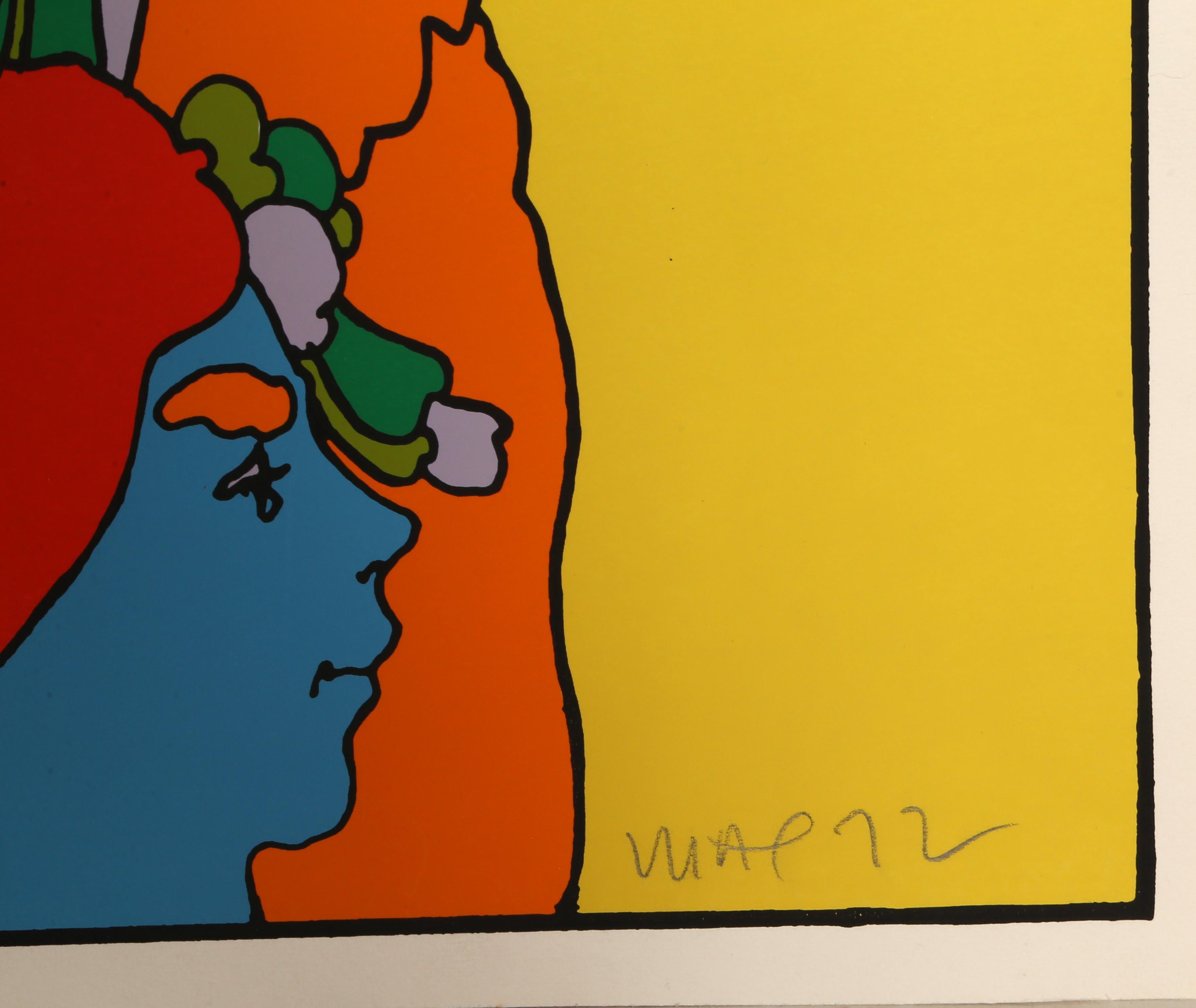 Moving with Father, Silkscreen by Peter Max 1972 1