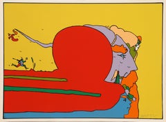Moving with Father, Silkscreen by Peter Max 1972