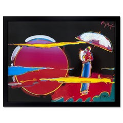 Lithographie offset « New Moon » encadrée et signée à la main