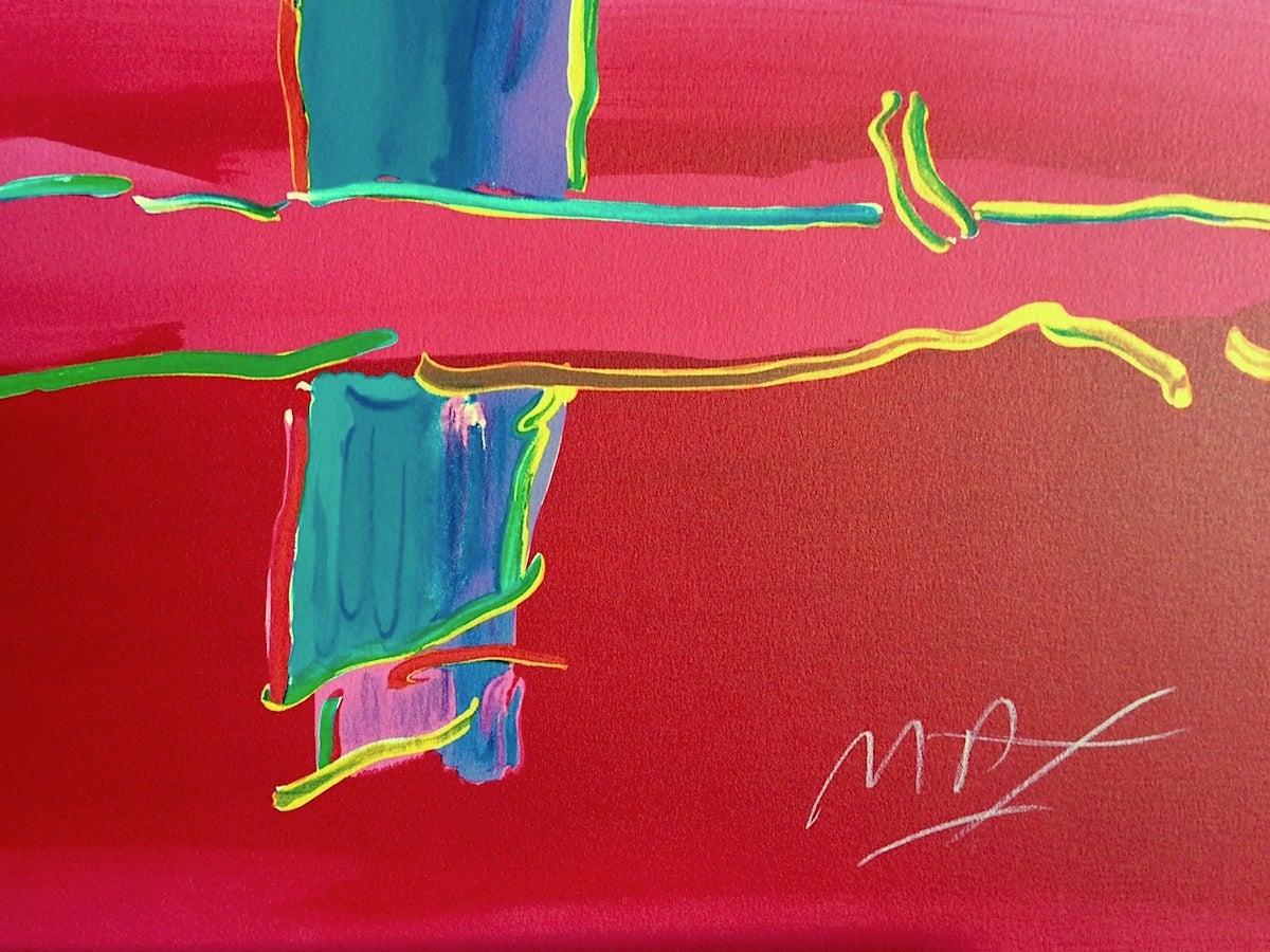 New Moon è una litografia originale disegnata a mano dal famoso artista Pop americano Peter Max, stampata in un'edizione di 150 esemplari con tecniche tradizionali di litografia a mano su carta Arches d'archivio, 100% priva di acidi. New Moon è una