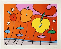 Retro Night Flowers 1977 Signed Limited Edition Screen Print